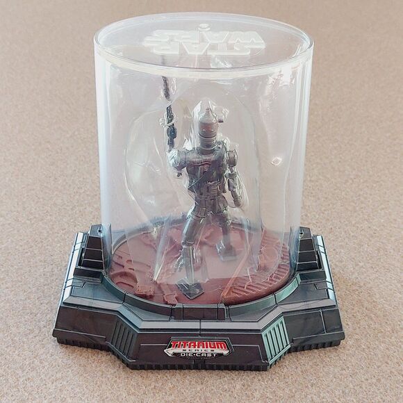 Star Wars Titanium Series Diecast Figure IG-88 Hasbro Loose w/ Acrylic Case 2005 - Picture 4 of 10